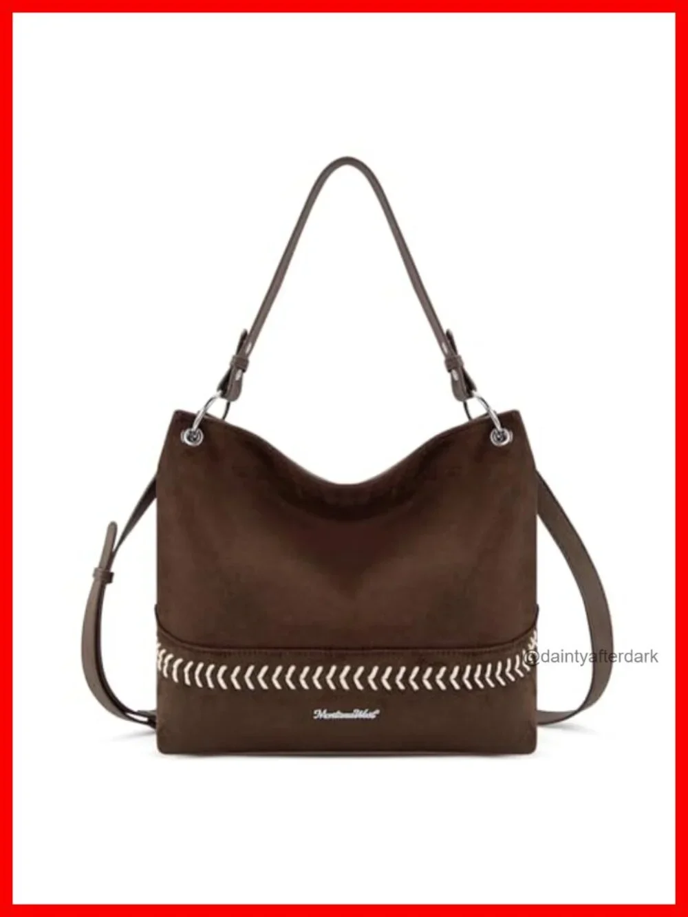 Faux Suede Hobo Bag Slouchy Shoulder Tote Purse